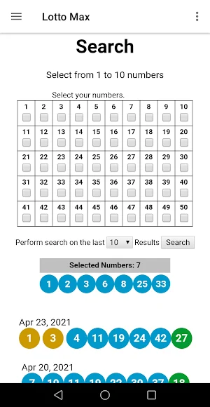 Lotto Max Canada Results Screenshot 2