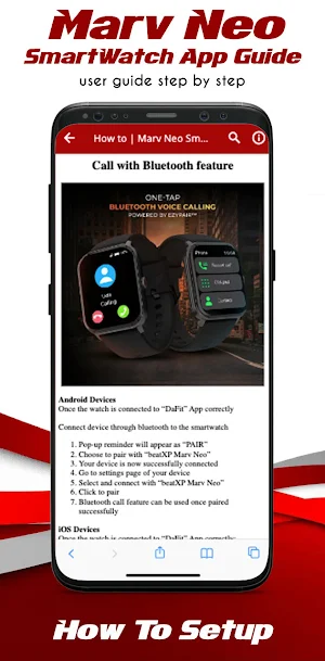 Marv Neo SmartWatch App Guide Screenshot 1