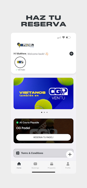 OGP Bookings Screenshot 1