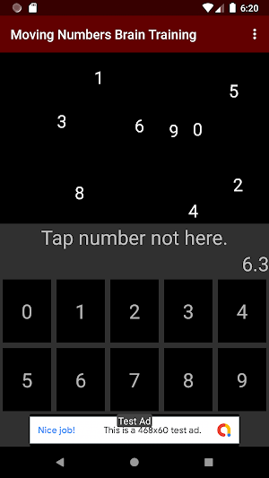 Moving Number Brain Training Screenshot 0