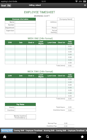 Employees Timesheet Screenshot 0