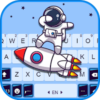Cool Space Dabbing Keyboard Background
