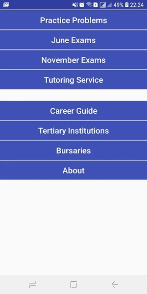 Grade 9 Natural Sciences Mobile Application Screenshot 0