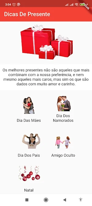 Dicas De Presentes Screenshot 1