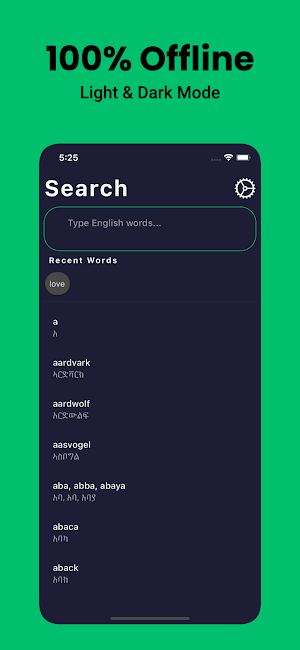 Amharic Dictionary English Screenshot 1