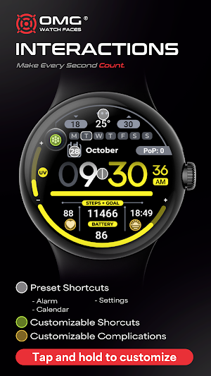 OMG 16 - Digital Watch Face Screenshot 2