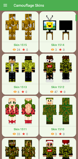 Camouflage Skins for Minecraft Screenshot 0
