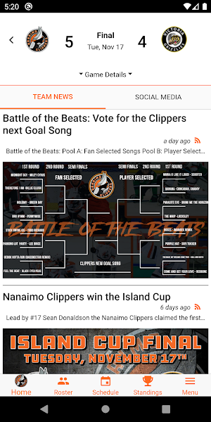 Nanaimo Clippers Screenshot 1