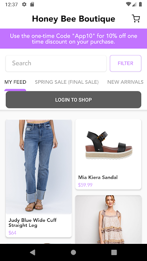Honey Bee Boutique Screenshot 1