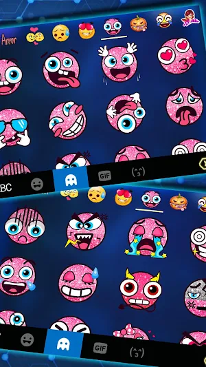 Blue Tech 3d Keyboard Theme Screenshot 3
