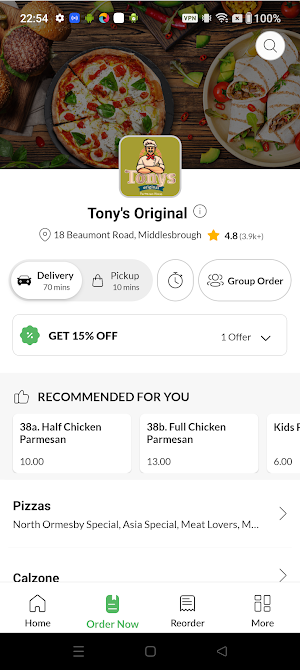 Tonys Original Screenshot 2