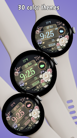 Flora Gold - Floral Watchface Screenshot 3