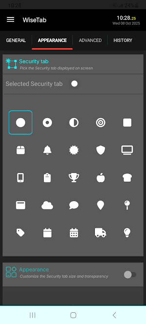 WiseTab Screenshot 1