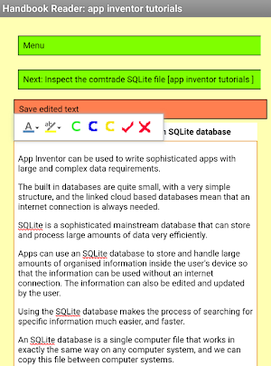 App Inventor tutorials: Using SQLite Screenshot 0
