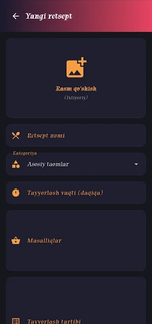 Retseptlar Kitobi Screenshot 2
