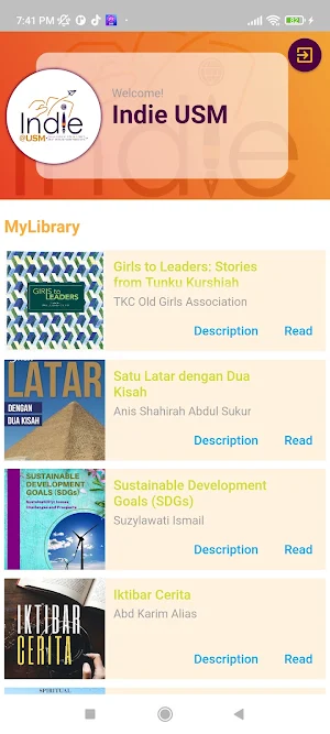 indie@USM BookCase Screenshot 1