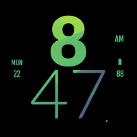 Green Large Watch Face