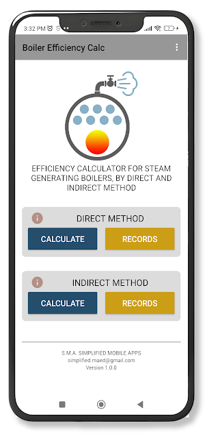 Boiler efficiency calc Screenshot 1