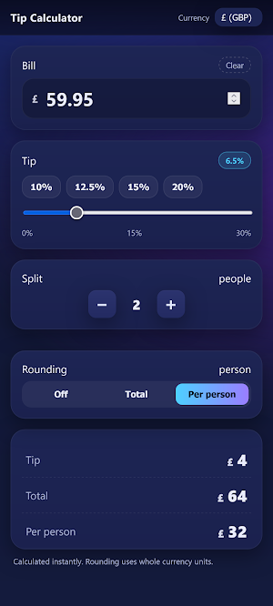 Tip Calculator Screenshot 2