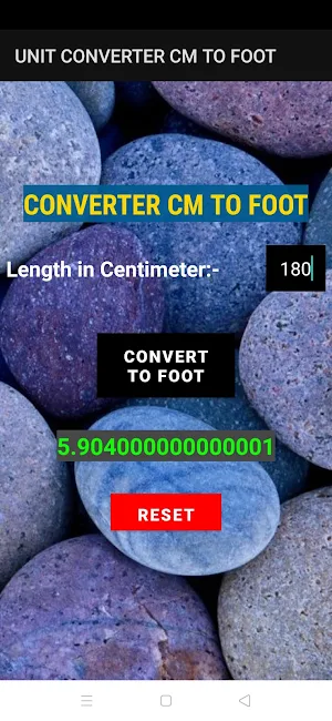 UNIT CONVERTER CM TO FOOT Screenshot 2