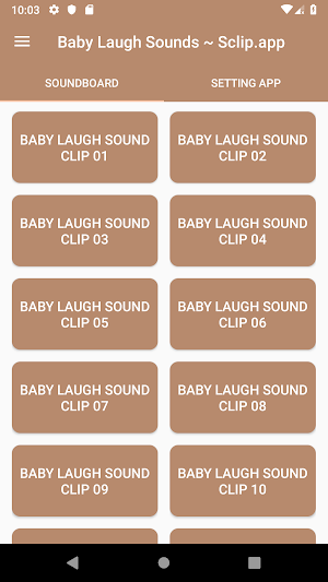 Baby Laugh Sound Collections ~ Sclip.app Screenshot 0