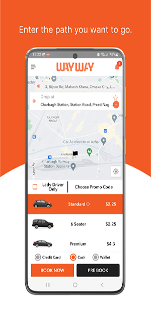 WayWay: Request a ride Screenshot 0