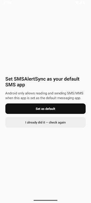 SMSAlert Sync Screenshot 2