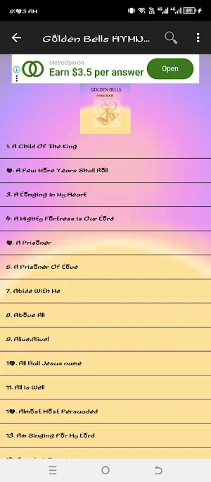 Golden Bells Hymnal Songs Screenshot 1