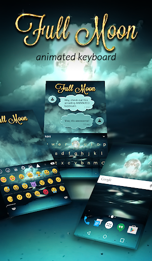 Full Moon Animated Keyboard + Live Wallpaper Screenshot 0