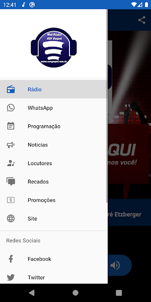 Web Rádio Asvgospel Screenshot 1