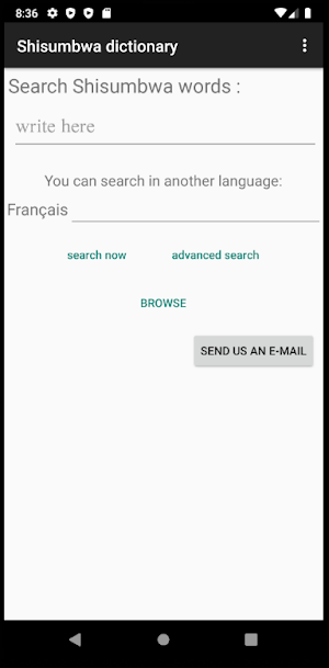 Dictionnaire Shisumbwa - Fr Screenshot 0