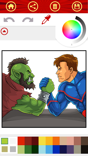 Superhero Coloring Book Game Screenshot 0