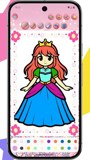 Kawai Princess Coloring Book Screenshot 0