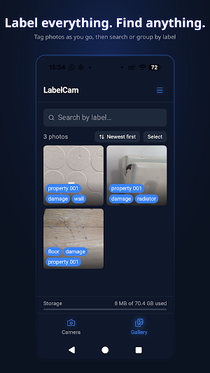 LabelCam — tag & sync photos Screenshot 1