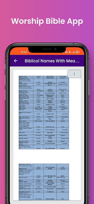 Biblical Names With Meaning Screenshot 1