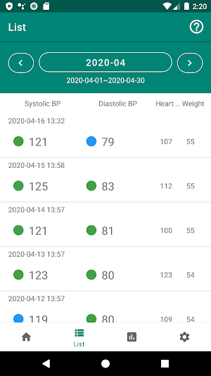 Blood Pressure Screenshot 1