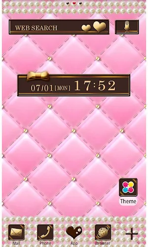 Cute Wallpaper Quilted Pink Screenshot 0