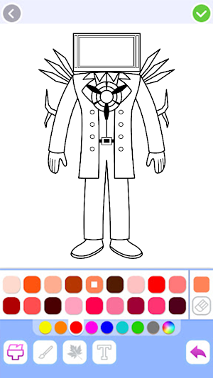 Titan TV Man Coloring Game Screenshot 0