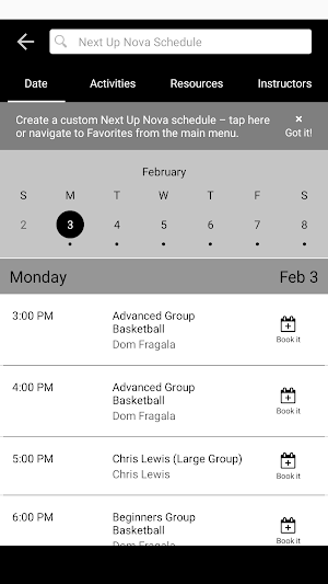 Next Up NoVa Screenshot 2