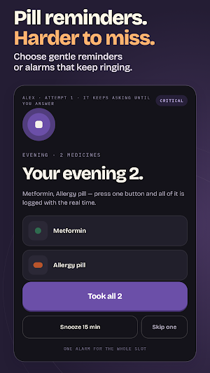 Pillbean: Pill Reminder Alarm Screenshot 1