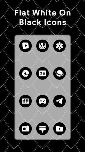 White On Black Flat Icons Screenshot 2