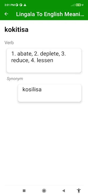 Lingala To English Dictionary Screenshot 2