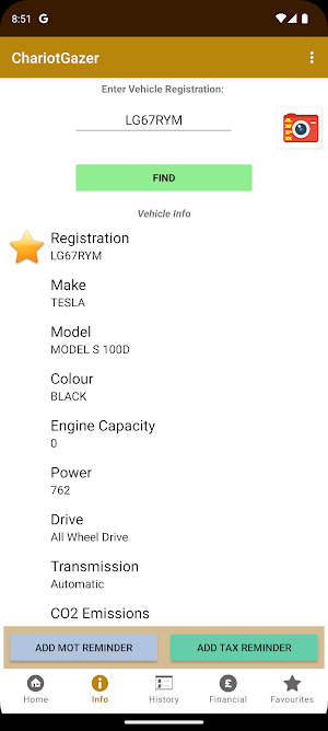 Chariot Gazer - Car Check Screenshot 1
