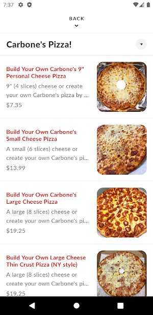 Carbone's Pizza 716 Screenshot 2