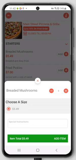 Main Street Pizzeria & Grille Screenshot 3