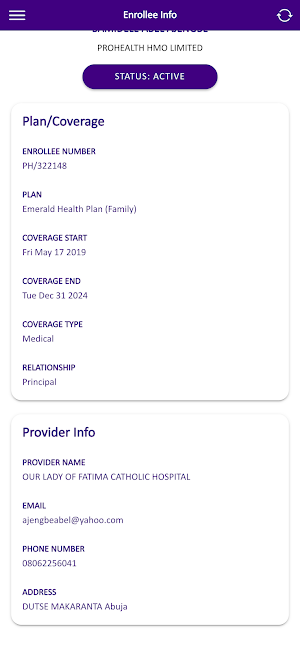 Prohealth Mobile Screenshot 2