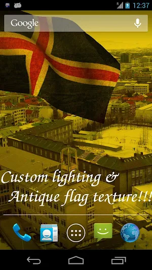 Iceland Flag Live Wallpaper Screenshot 3