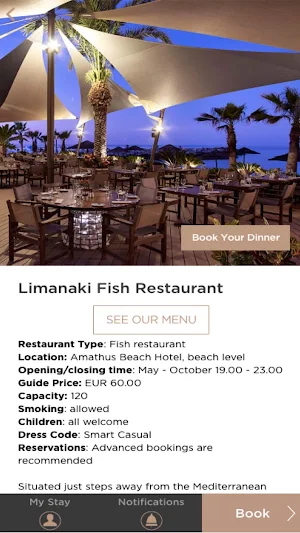 Amathus Beach Hotel Limassol Official App Screenshot 2