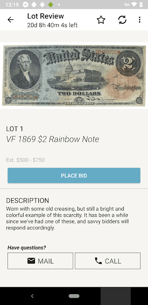 MintProducts Auctions Screenshot 2
