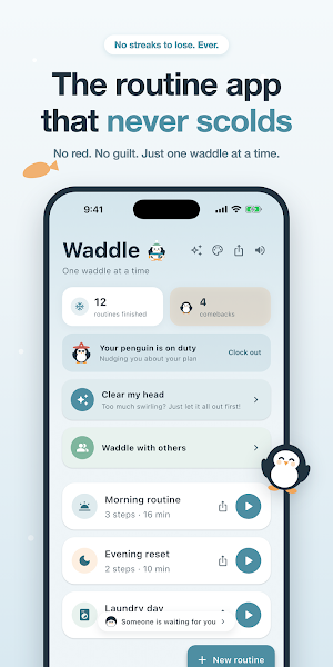 Waddle: Gentle ADHD Routines Screenshot 0